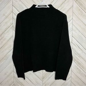 Two roads black ribbed knit sweater